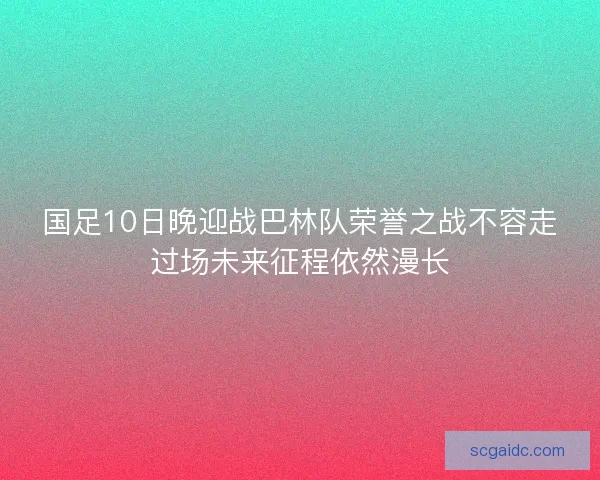 国足10日晚迎战巴林队荣誉之战不容走过场未来征程依然漫长