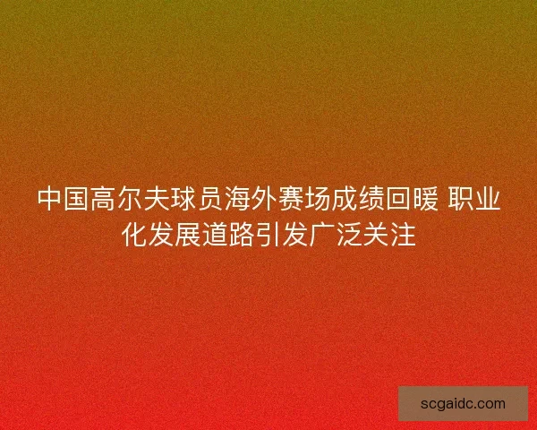 中国高尔夫球员海外赛场成绩回暖 职业化发展道路引发广泛关注 中国高尔夫球员海外赛场成绩回暖 职业化发展道路引发广泛关注